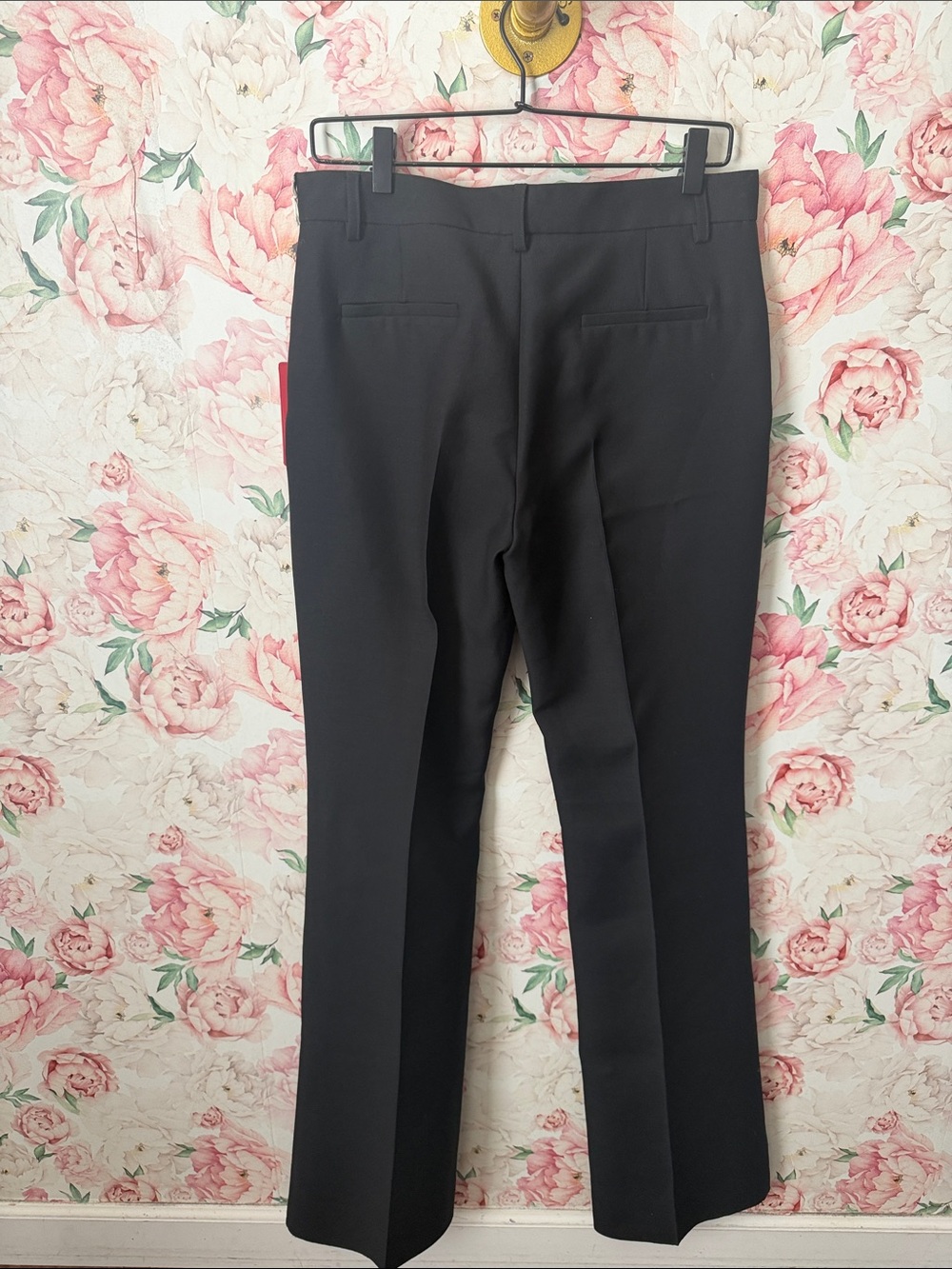 NWT Valentino Women's Crepe Couture dress trousers Slim fit flare Black EUR 42 6 - Picture 5 of 12